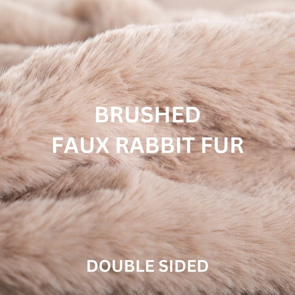 Siva odeja iz umetnega krzna 150x200 cm Ruby – Tiseco Home Studio-image-4