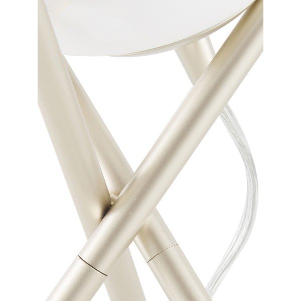 Bela namizna svetilka s steklenim senčnikom Westwing Collection Erik, višina 33 cm-image-2