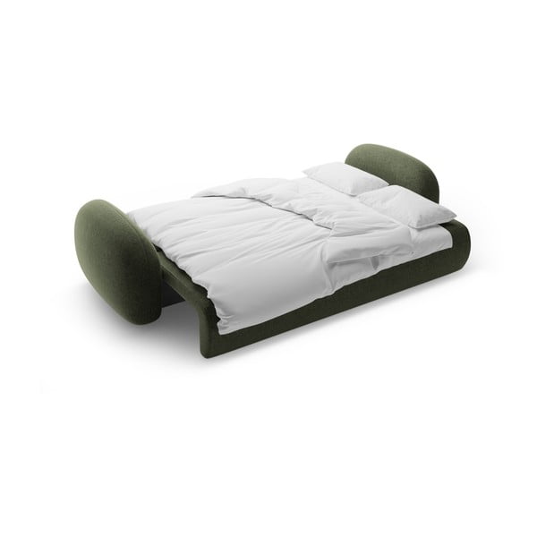 Zelena raztegljiva/s prostorom za shranjevanje sedežna garnitura iz šenilje 262 cm Tonale – Cosmopolitan Design-image-4