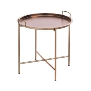 Stranska mizica v bakreni barvi z odstranljivim pladnjem Tomasucci Vagna, ⌀ 45 cm