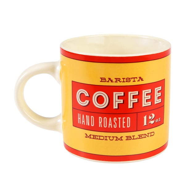 Rdeče-kremno bela keramična skodelica 350 ml Barista – Rex London