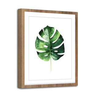 Plakat Styler Modernpik Greenery Wooden Monstera, 30 x 40 cm