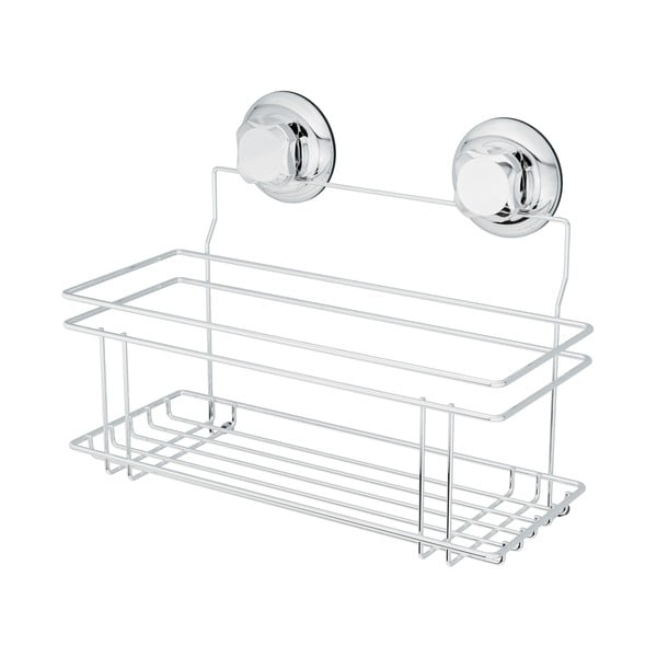 Kovinska kopalniška polica v srebrni barvi z namestitvijo brez vrtanja Bestlock Bath – Compactor