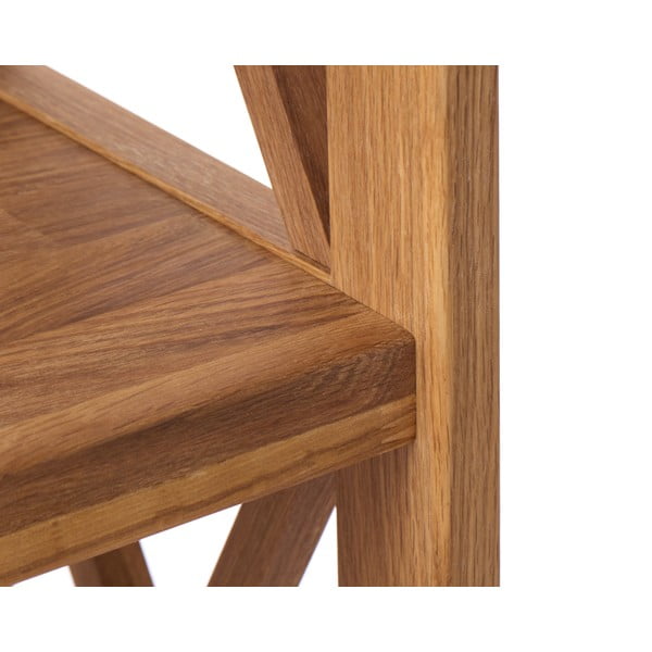 Regal iz masivnega hrasta v naravni barvi 70x124 cm X-Shelf – Unique Furniture-image-3