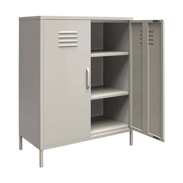 Svetlo siva kovinska omarica 79x100 cm Bradford – Støraa-image-2