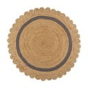 Siva/naravna ročno tkana okrogla preproga iz jute ø 160 cm Grace Grey – Flair Rugs