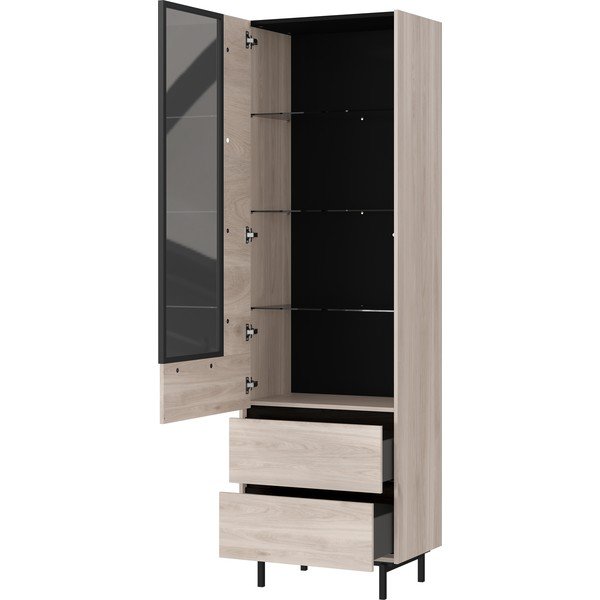 Vitrina v hrastovem dekorju 64x206 cm Cantoria - Germania-image-4