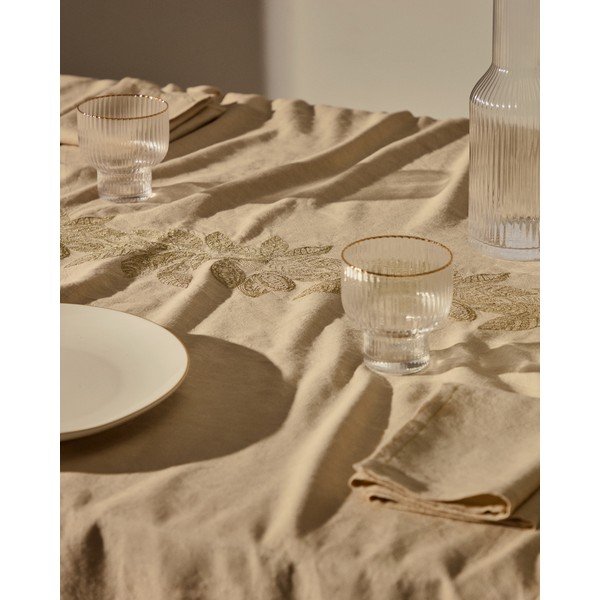 Namizni prt iz mešanice lana 150x250 cm Oreti – Kave Home-image-1