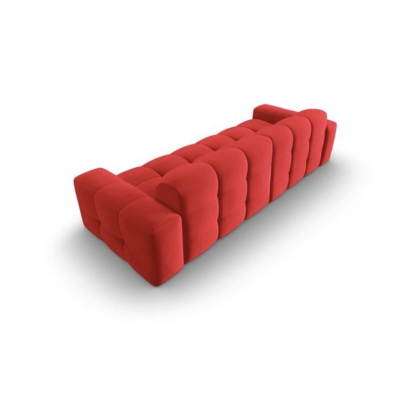 Rdeči žametni kavč 255 cm Kendal - Micadoni Home-image-4