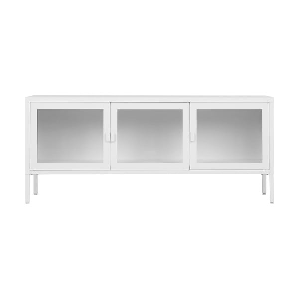 Bela kovinska TV omarica 130x55 cm Brisbane – House Nordic