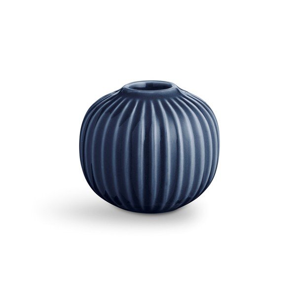 Temno moder porcelanast svečnik Kähler Design Hammershoi, ⌀ 7,5 cm