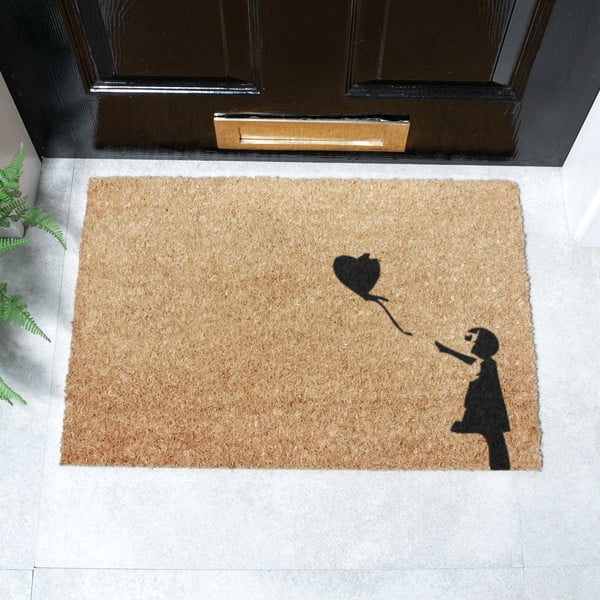 Predpražnik iz kokosovih vlaken 40x60 cm Girl With a Ballon – Artsy Doormats-image-2