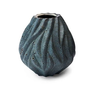 Siva porcelansta vaza Morsø Flame, višina 15 cm