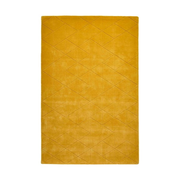 Gorčično rumena volnena preproga Think Rugs Kasbah, 150 x 230 cm