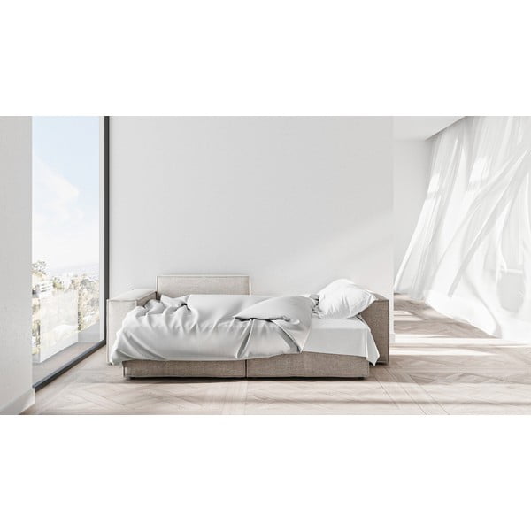 Sivo-bež raztegljiva kotna sedežna garnitura (s kotom po izbiri) Melow – Ghado-image-4