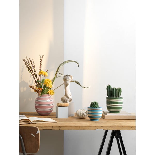 Temno zelen in bel keramični lonec Kähler Design Nuovo, ø 15 cm-image-3