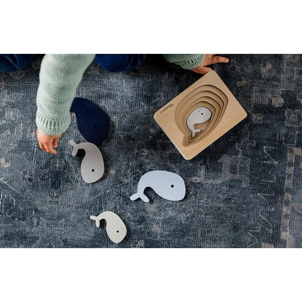 Lesena sestavljanka vtikanka Whale – Kindsgut-image-1