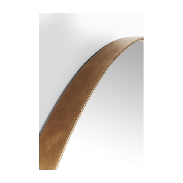 Kare Design Okroglo ukrivljeno ogledalo z okvirjem v bakreni barvi, ⌀ 100 cm-image-3