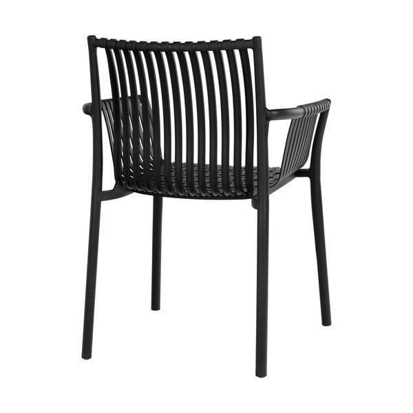 Črni plastični vrtni stoli v kompletu 2 ks Tulsa – House Nordic-image-4