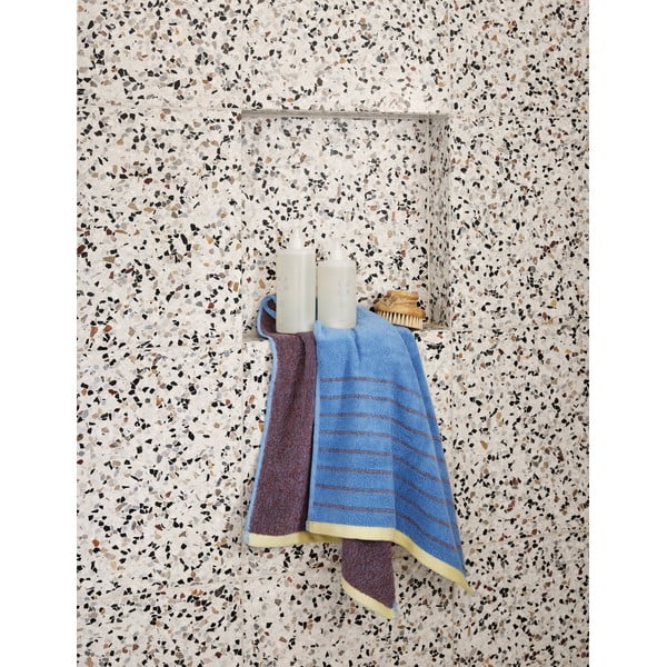 Modro-vijolična bombažna brisača Hübsch Dora, 50 x 100 cm-image-4