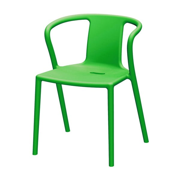 Zeleni jedilni stol z naslonjali Magis Air