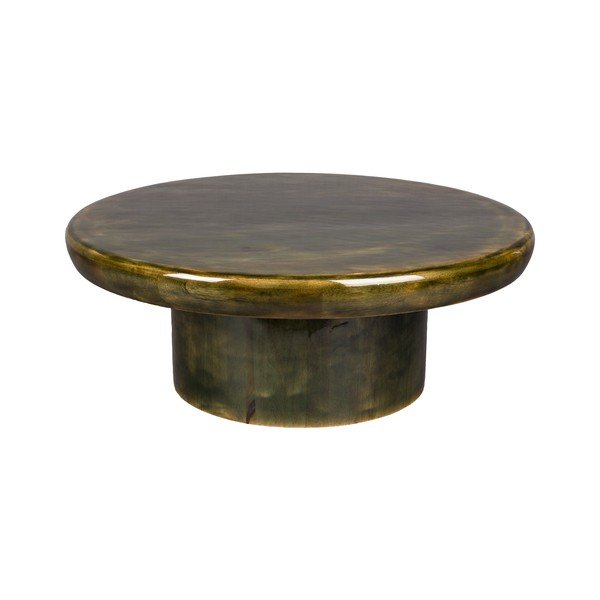 Zelena okrogla klubska mizica iz masivnega manga ø 60 cm Mush – Dutchbone