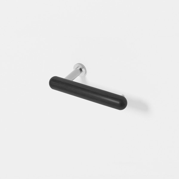 Stenski nosilec toaletnega papirja iz črnega hrasta Wireworks Yoku-image-1