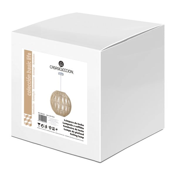 Stropna svetilka iz ratana v naravni barvi s senčnikom iz ratana ø 37 cm Natural Way – Casa Selección-image-4