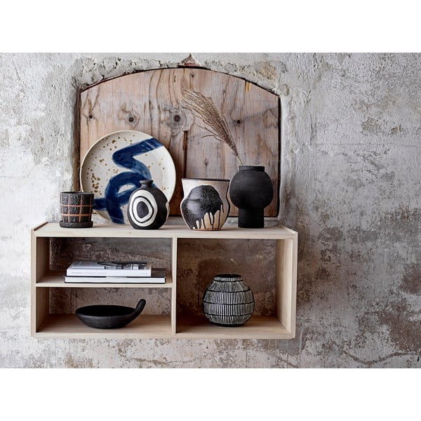 Črna dekorativna vaza iz terakote Bloomingville Mika, višina 14 cm-image-1