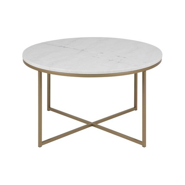 Bela okrogla mizica ø 80 cm Alisma - Actona-image-1