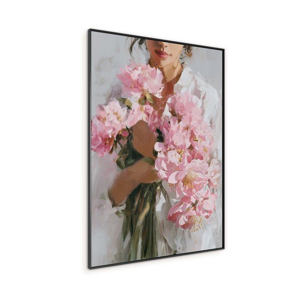 Tiskana slika z okvirjem/na platnu 70x100 cm Floral Embrace – Styler-image-4