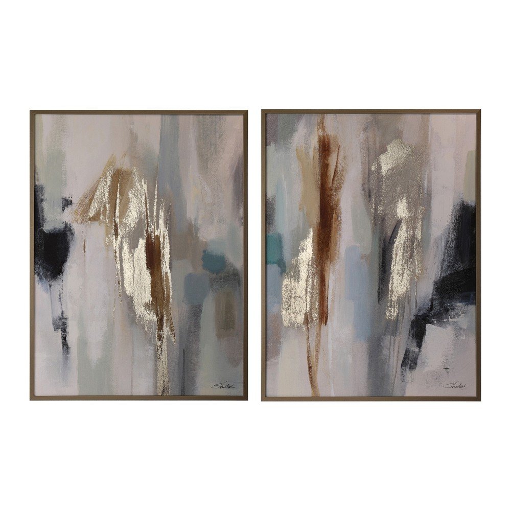 Tiskane/z ročno naslikanimi elementi slike v kompletu 2 ks z okvirjem/na platnu 60x80 cm Gallery