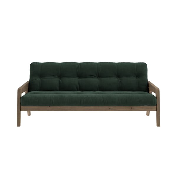 Zelen žameten raztegljiv kavč 204 cm Grab - Karup Design