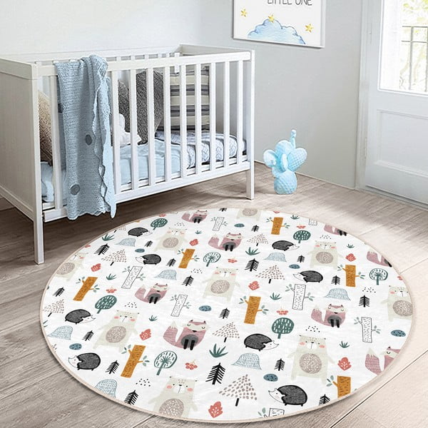 Bela otroška preproga ø 100 cm Comfort – Mila Home-image-1