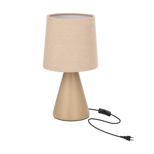 Bež namizna svetilka s tekstilnim senčilom (višina 24,5 cm) Satti – Candellux Lighting