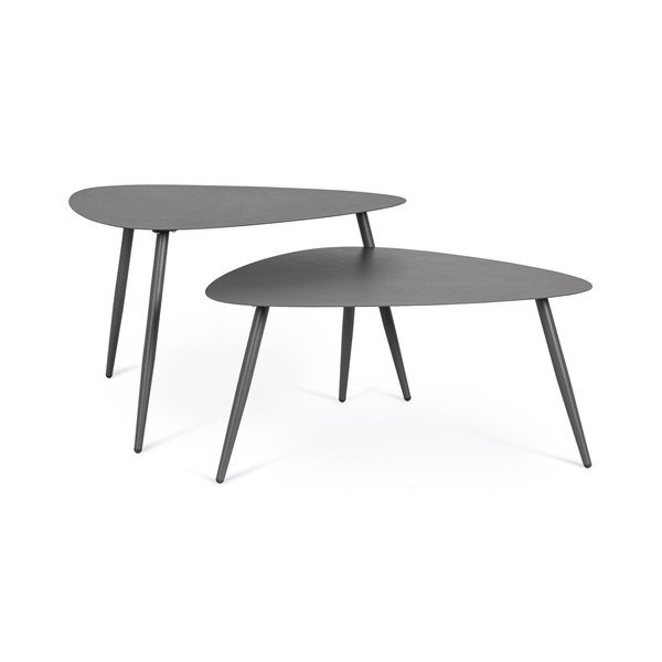 Jeklene vrtne mizice v kompletu 2 ks 73,5x77,5 cm Yvonne – Bizzotto