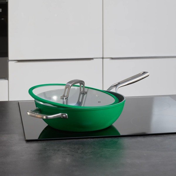 Vok ponev s pokrovko/s keramično prevleko ø 28 cm Meda 3.0 – FABINI-image-1