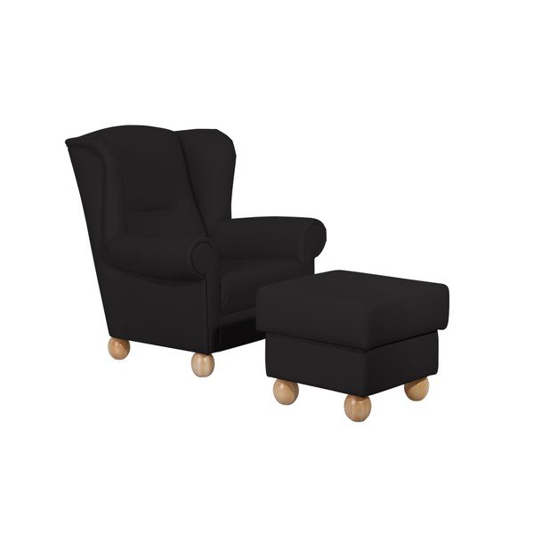 Max Winzer Monarch Black Ottoman-image-2