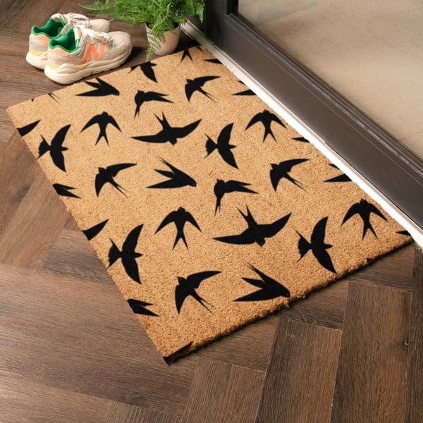 Predpražnik iz kokosovih vlaken 40x60 cm Swallows – Artsy Doormats-image-1