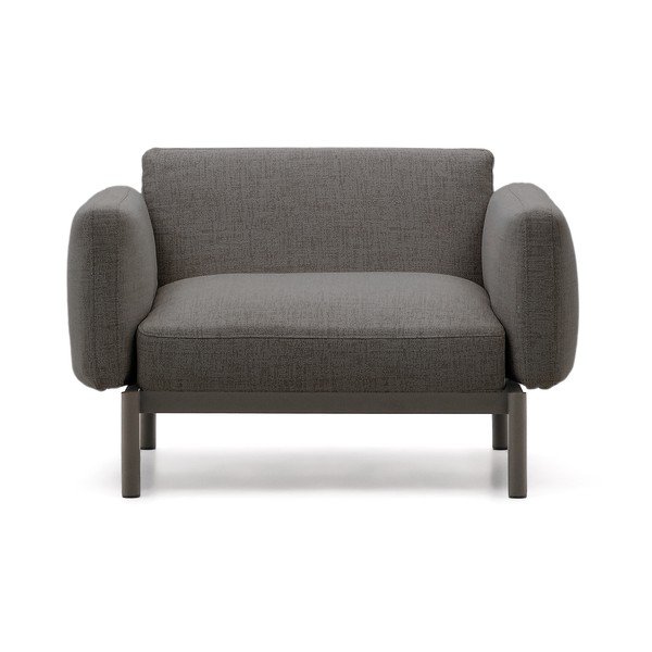 Siv oblazinjen vrtni fotelj Sorells - Kave Home-image-2