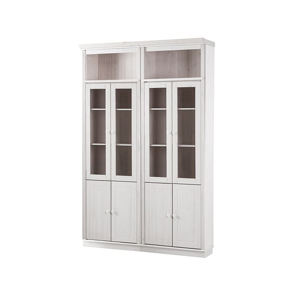 Bela vitrina iz masivnega bora 148x223 cm Anita – Støraa-image-2