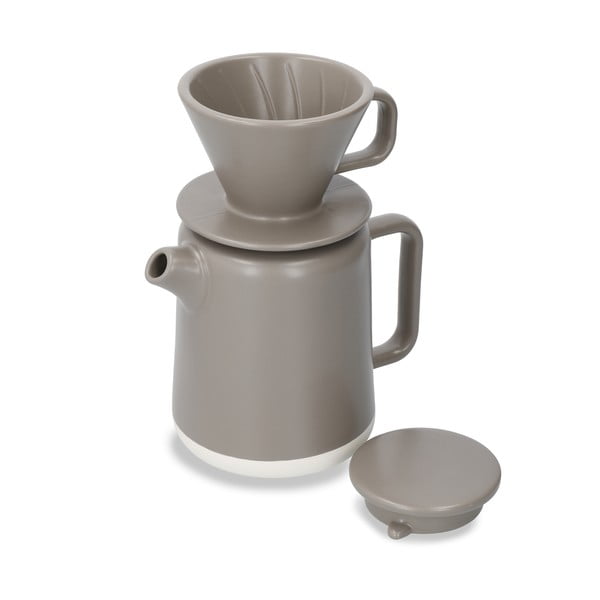 Rjav keramični set čajnika in držala za kavni filter 0,8 l La Cafetiere Seville - Kitchen Craft