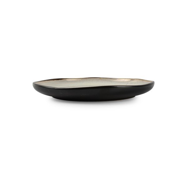 Črn/bež desertni krožnik iz kamenine ø 21,5 cm Lunar – Salt&Pepper-image-3