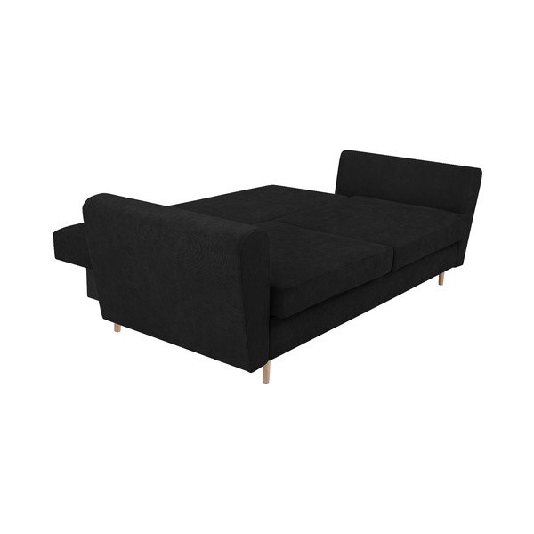 Črni trisedežni raztegljivi kavč s shranjevanjem Cosmopolitan Design Grenoble-image-4