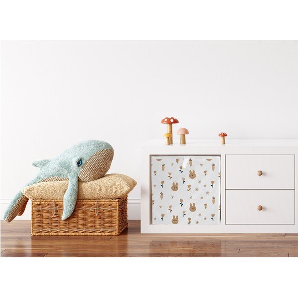 Bel tekstilni otroški organizator za igrače 32x32x32 cm Sweet Bunnies – Butter Kings-image-2