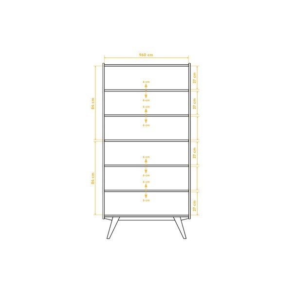 Knjižna omara iz hrastovega lesa 100x200 cm Retro - The Beds-image-4