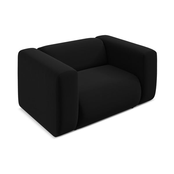 Črn žameten fotelj Ekahi – Makamii-image-3