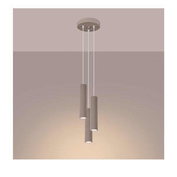 Sivorjava kovinska viseča svetilka ø 19,5 cm Gleam – Sollux-image-4