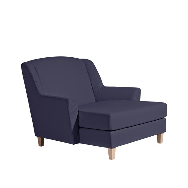 Max Winzer Judith temno modra imitacija usnja, lounge stol-image-1