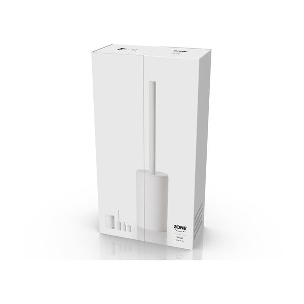 Bela porcelanasta WC ščetka Zone Solo White-image-2